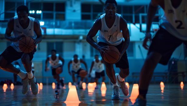 dwood01_four_basketball_players_doing_team_drills_in_a_dark_g_3fd4158e-6edb-49fe-b13d-c3c0e7972992_3